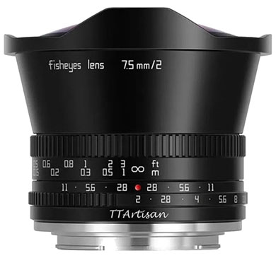Compare Prices on the TTArtisan 7.5mm f2 Fisheye (Sony E Mount) APS-C Lens